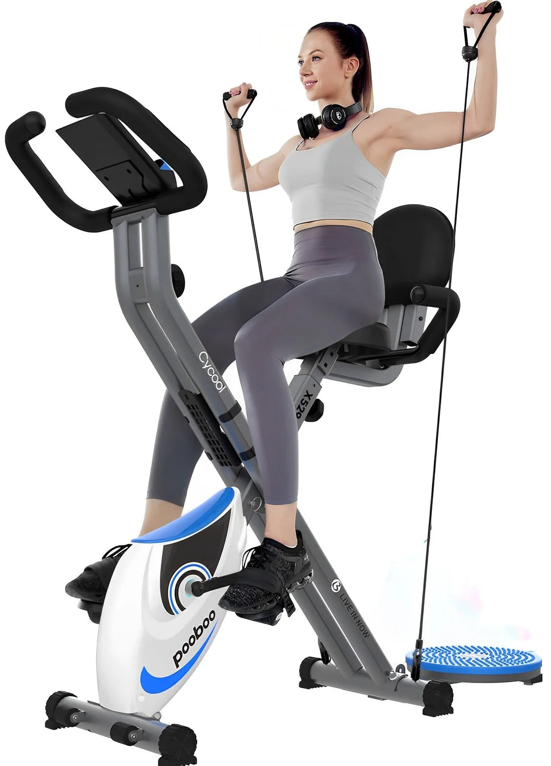 Folding Exercise Bike Indoor Cycling Bike D633342