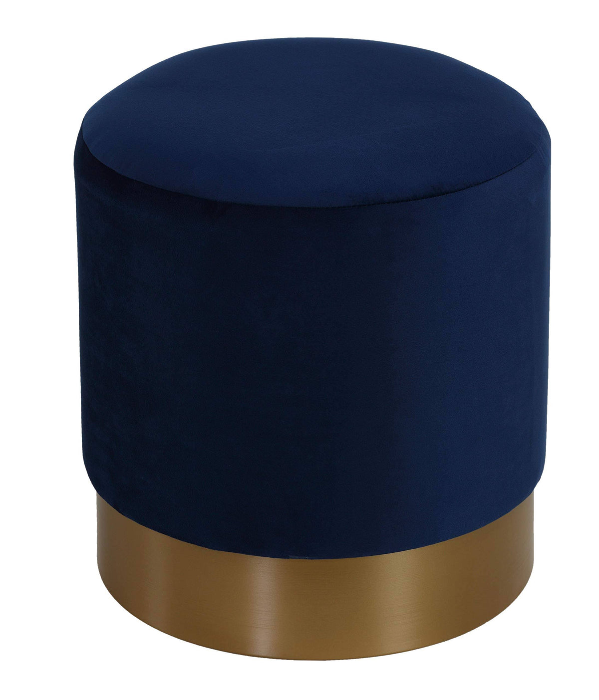 Blue Velvet Cylindrical Ottoman F880