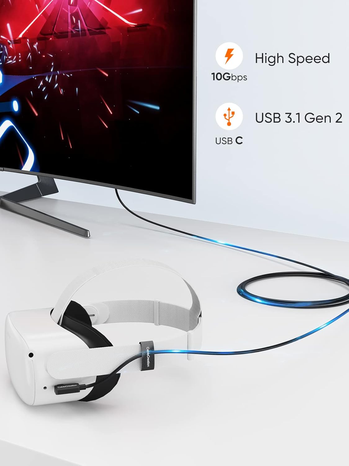 16.4FT USB 3.2 Gen1 USB C to A Cable W688