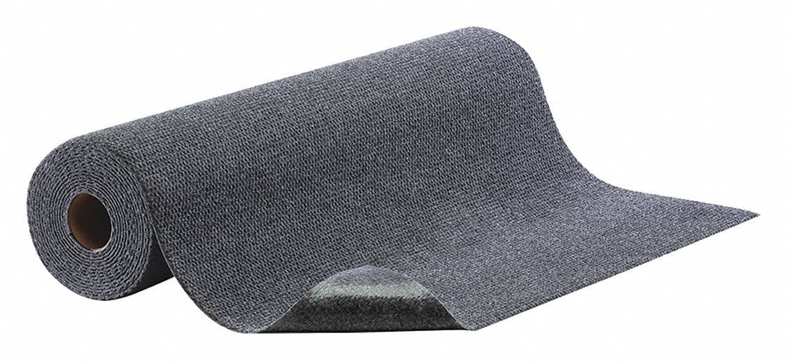Gray Absorbent Floor Mat, 25 ft. L E252623