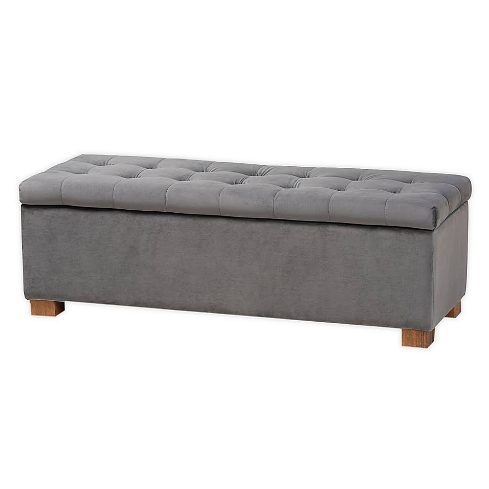 Grey/Brown Storage Bench H1741