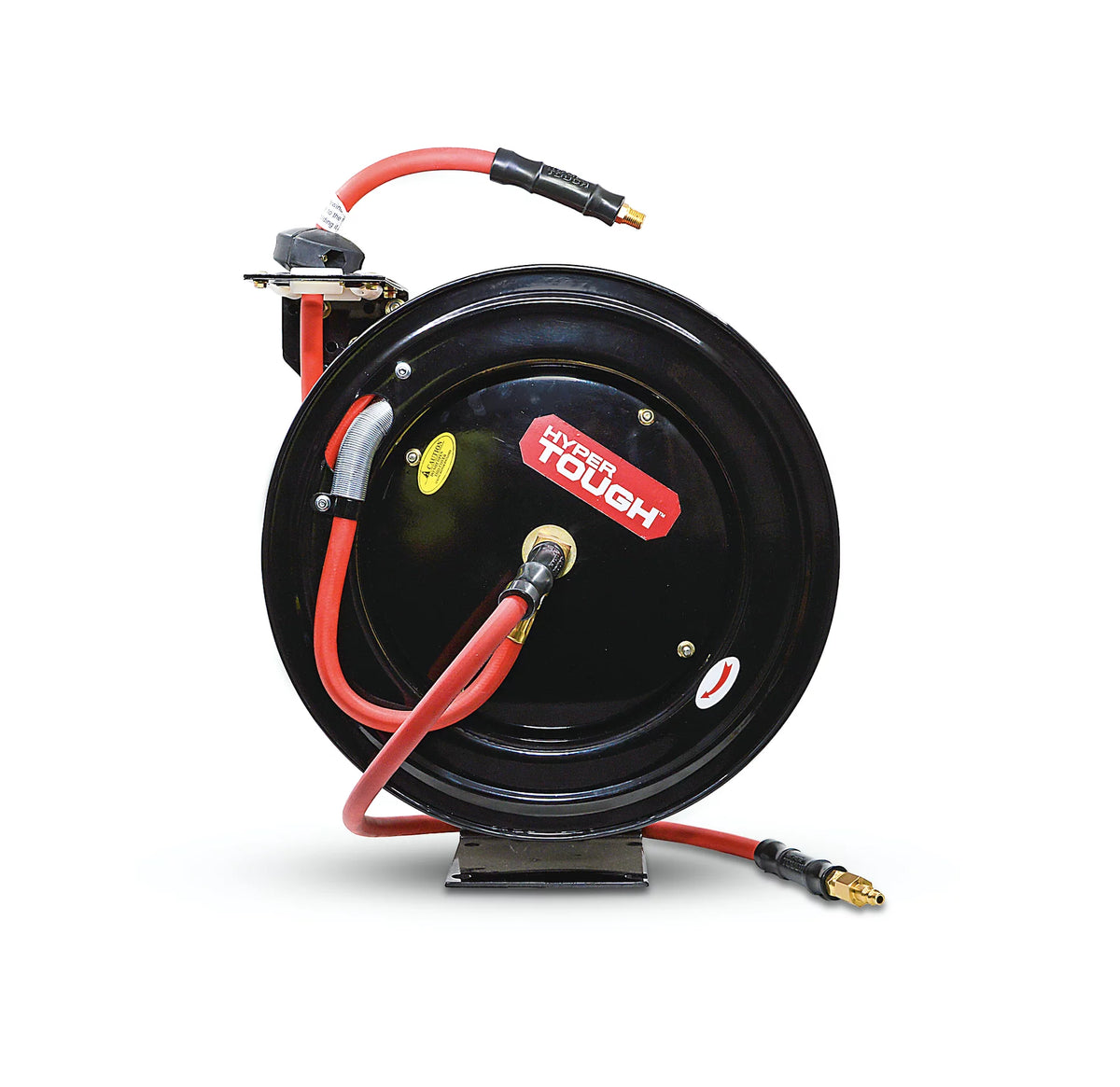 Heavy Duty Steel Hose Reel 3/8 in x 50 ft Rubber Air Hose A998618