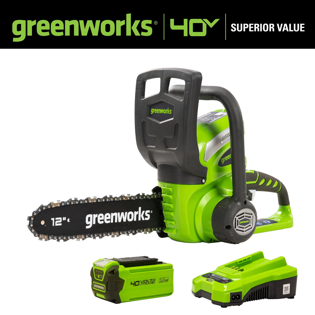 40V Cordless Chainsaw with Battery & Charger U917