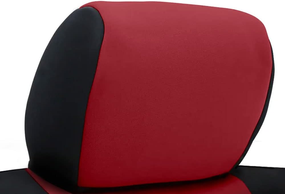 Custom Fit Pickup Truck Neoprene Front Seat Covers Red Rose & Black K66732
