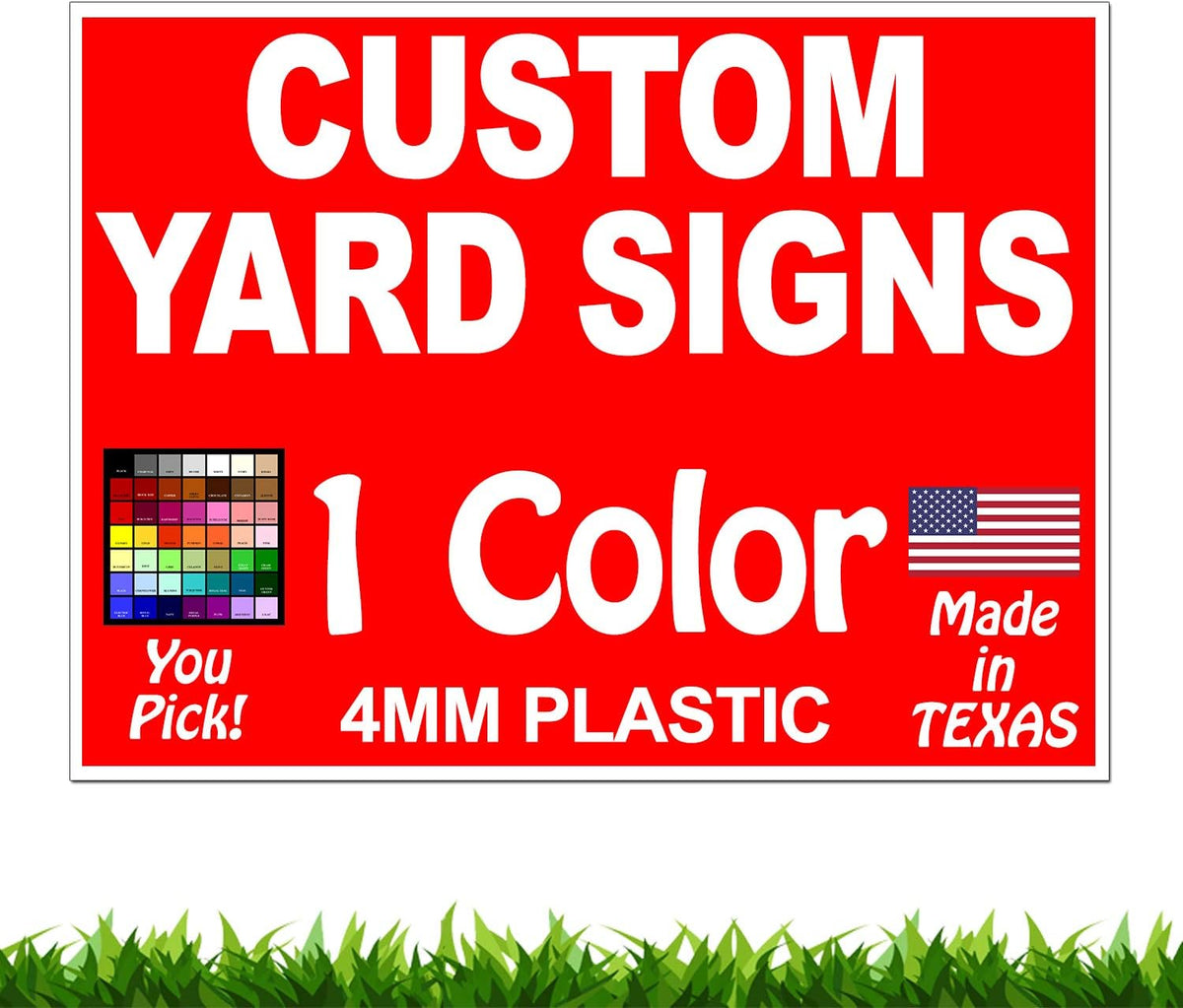 50 Pack 18 x 24" Single Sided Yard Signs N9854
