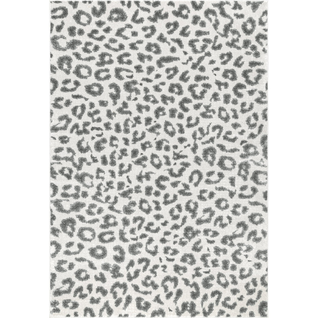 Gray Leopard Area Rug W1940