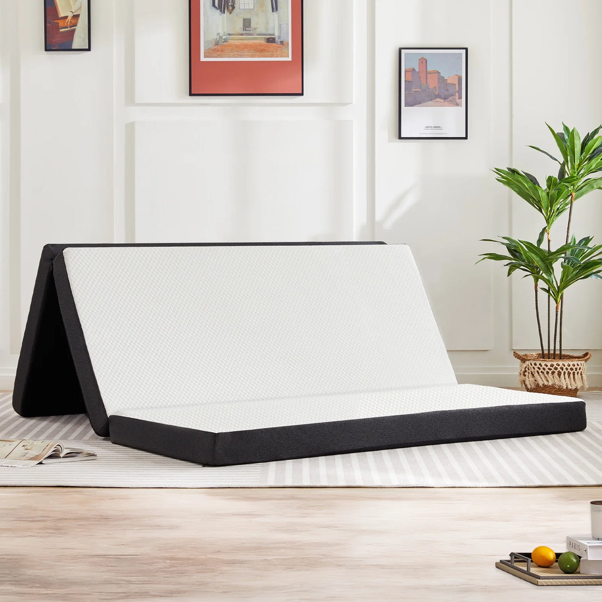 4 inches Tri-Fold Memory Foam Mattress Topper Q855047