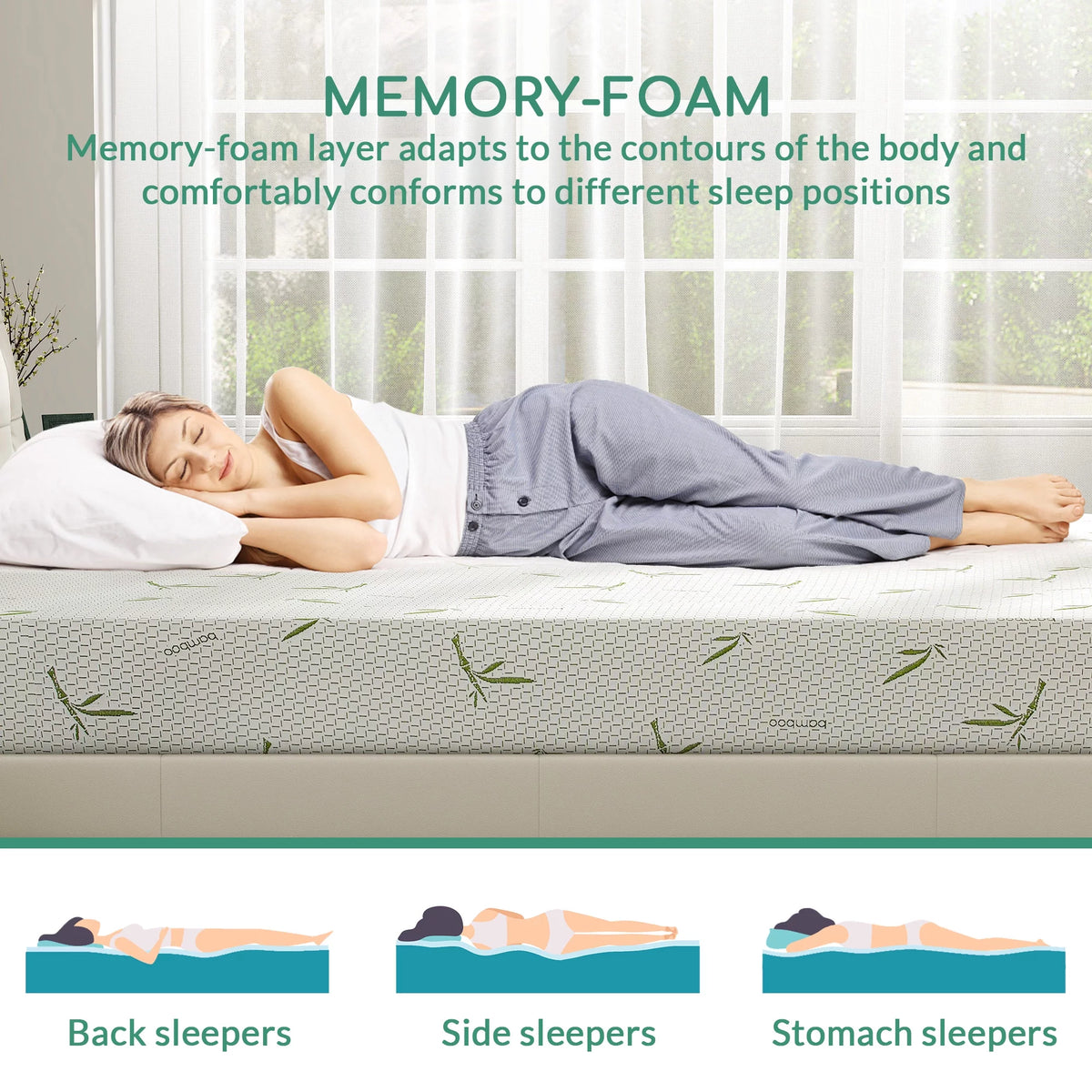 California King 8 inch Memory Foam Mattress C963491