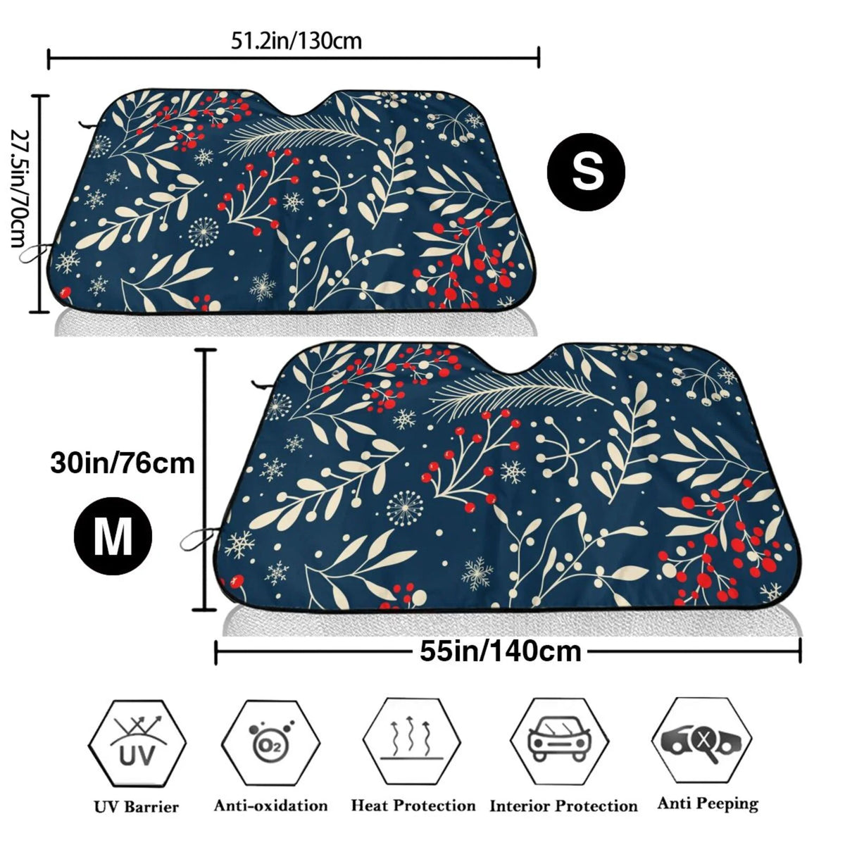 Christmas Windshield Sun Shade K539