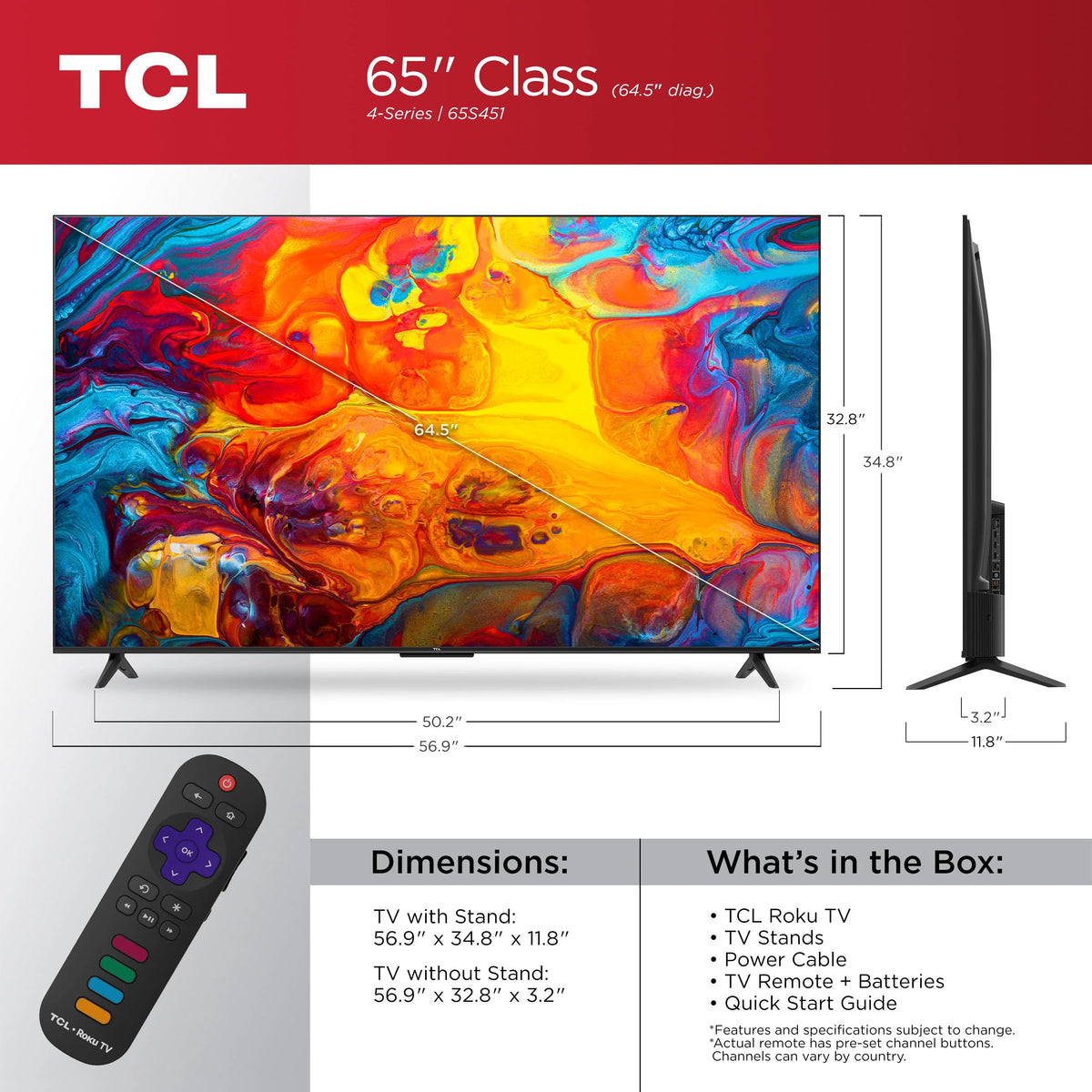 65 Class 4K UHD HDR Smart TV X206