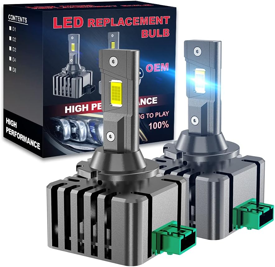 D8 LED Headlight Bulbs 45W 4000LM 6500K White Pack of 2 I657804