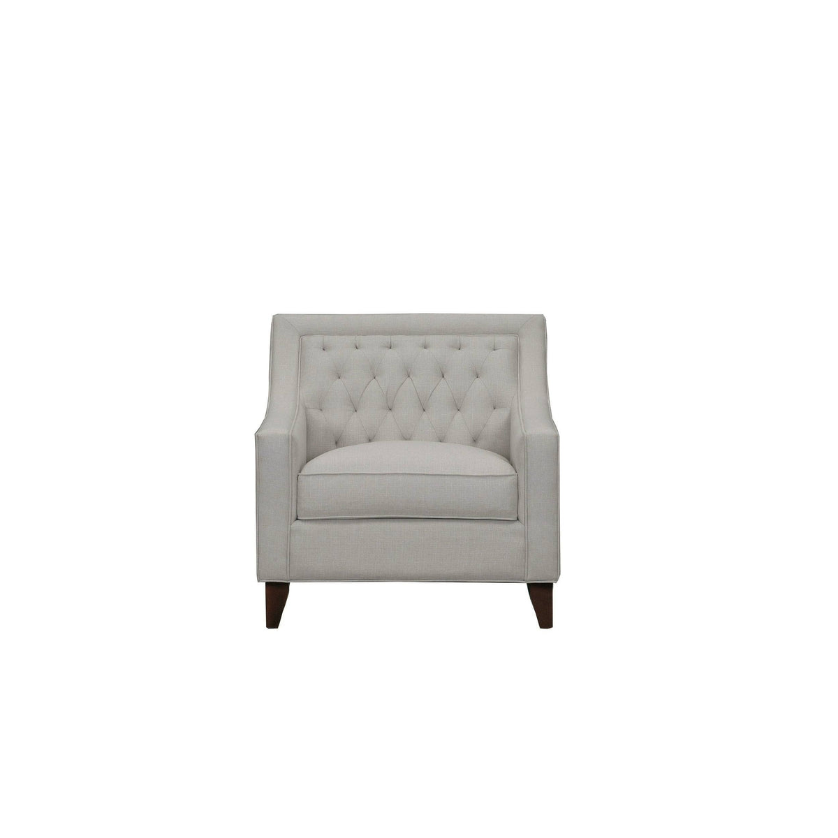 Beige Linen Tufted Club Chair Q44525