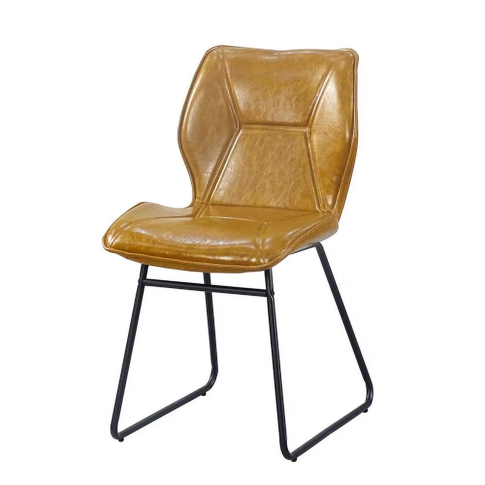 Brown PU Cushion Seat Back Side Chair, Set of 2 B112069
