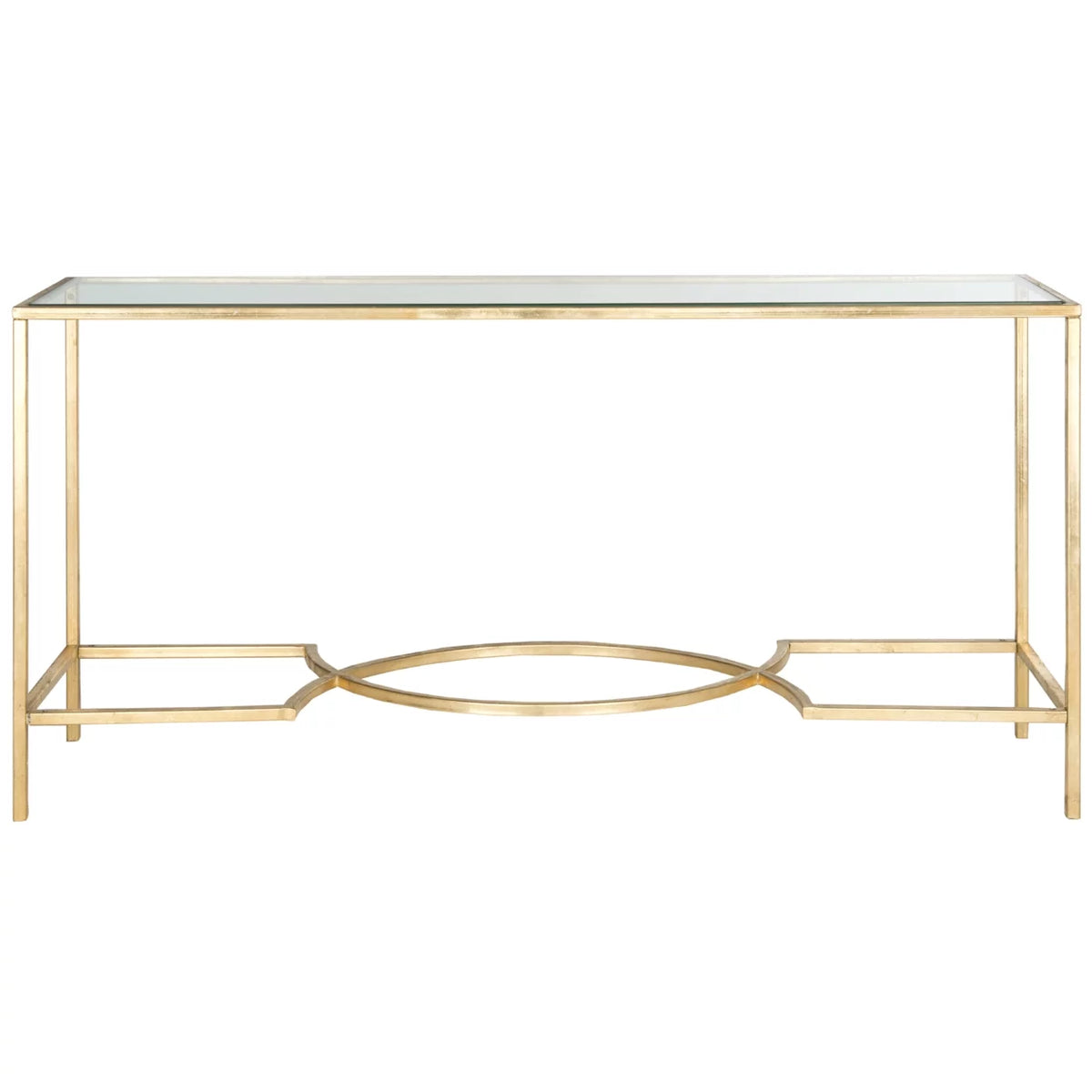 Gold Glass Console Table Y883567