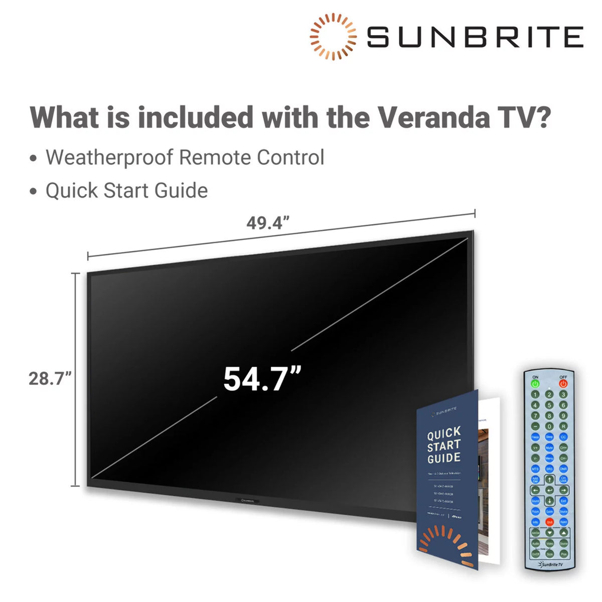 55-inch Full Shade Outdoor 4K Ultra HD HDR LED Weatherproof Television J96563