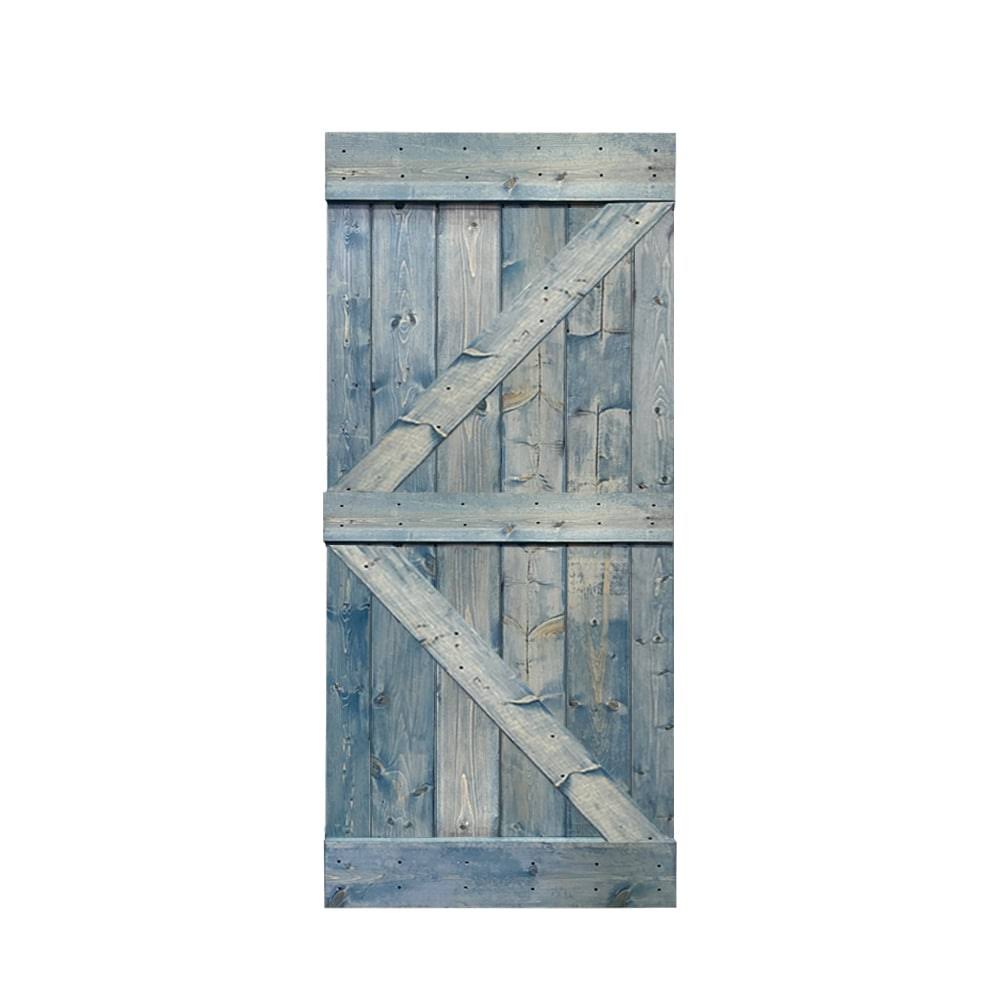 Solid Knotty Pine Wood Interior Sliding Barn Door Slab V69245