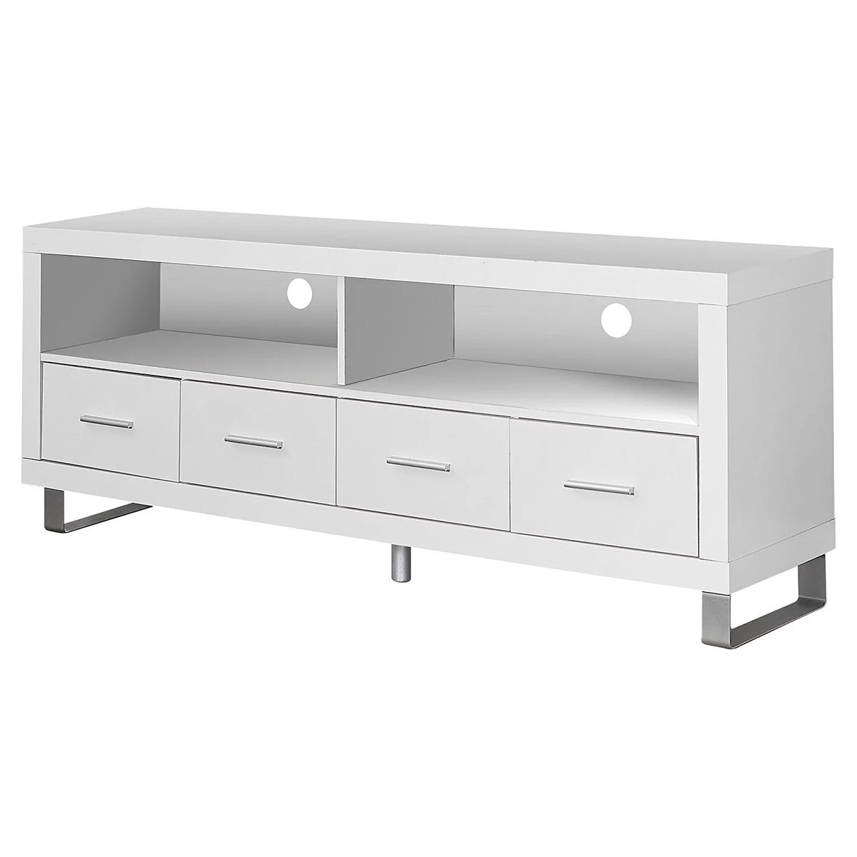 White 2 Pack TV Stand with Storage O11369
