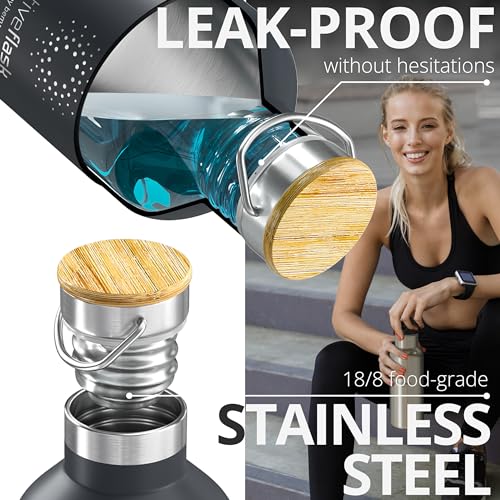 18/32 OZ Stainless Steel Vacuum Insulated Water Bottle with Straw Y962