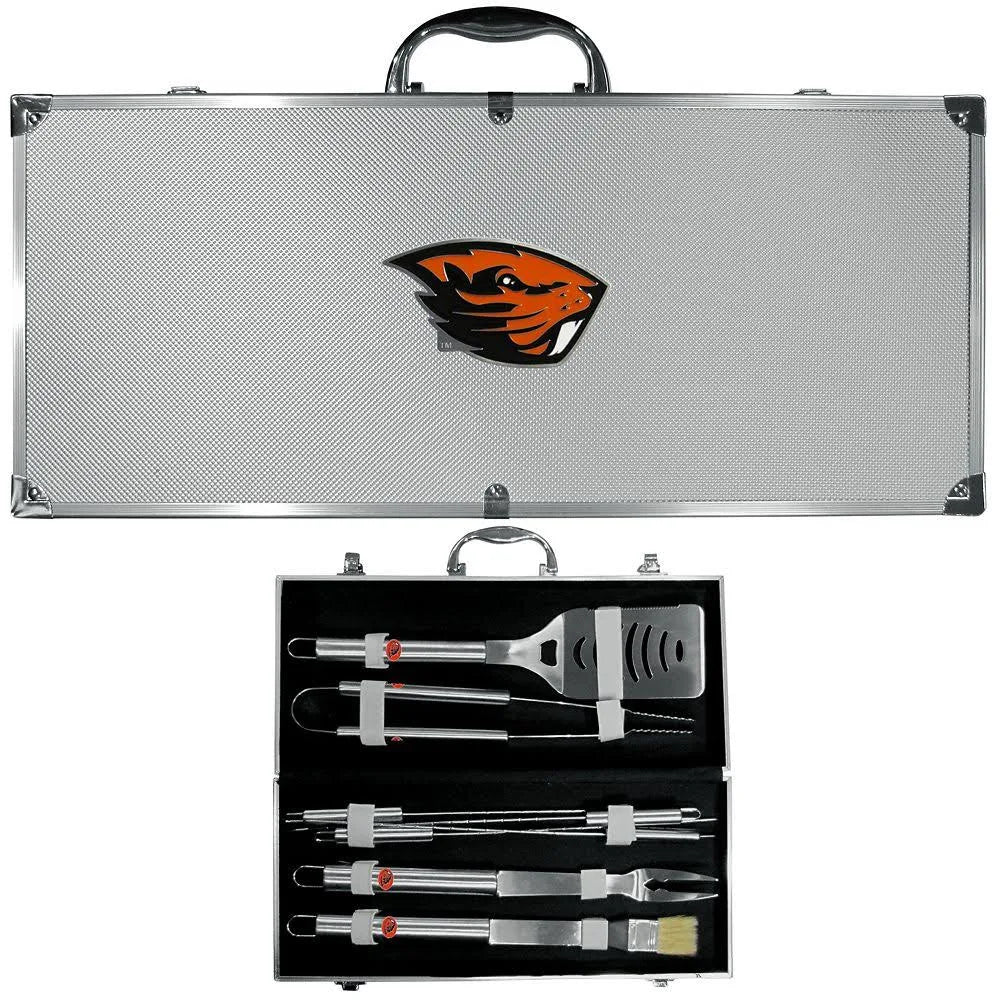 8 PC Stainless Steel BBQ Set with Metal Case O662515