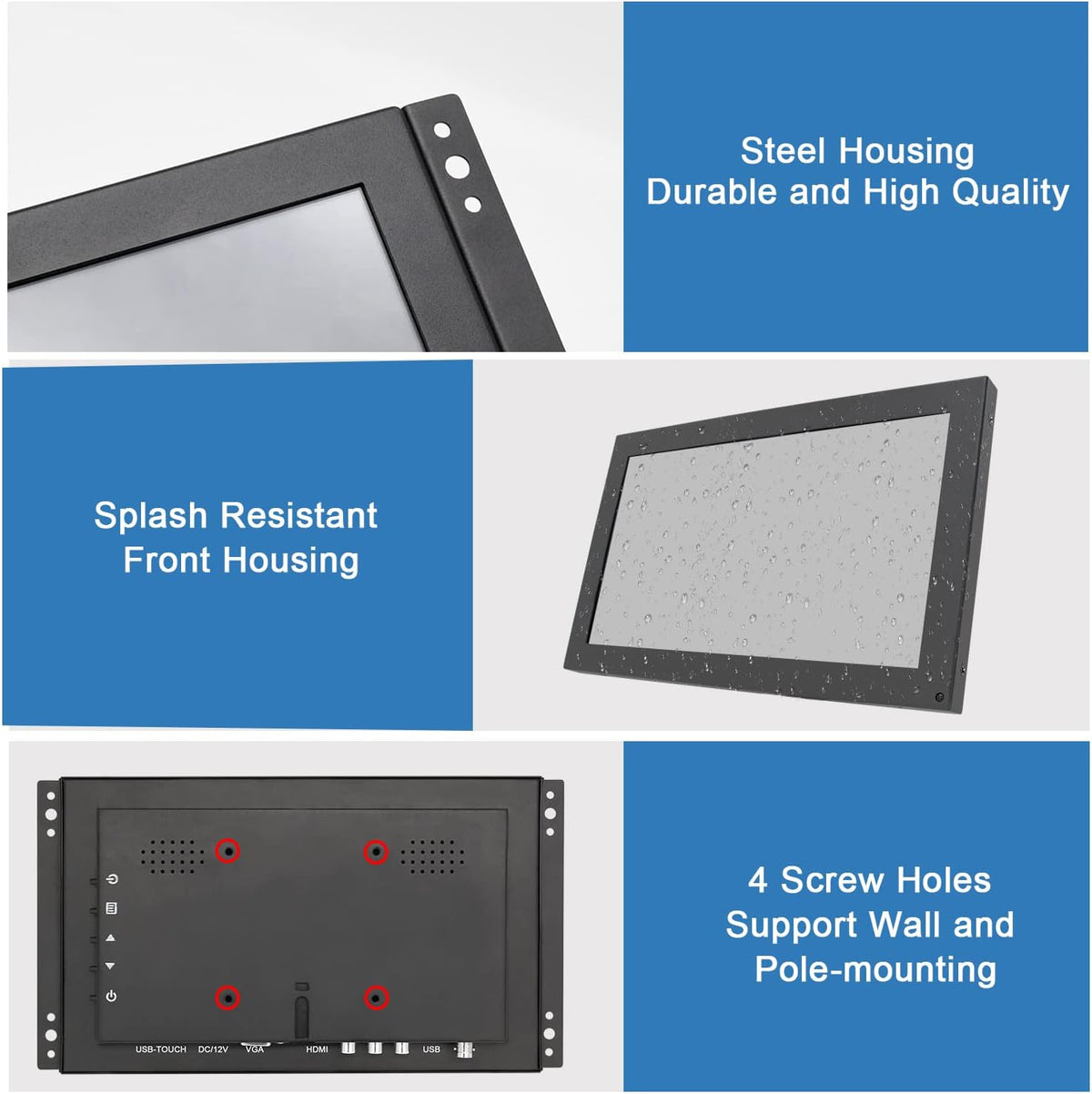 12.1 Inch Touchscreen Monitor with HDMI/VGA/BNC/AV/USB Input F316110