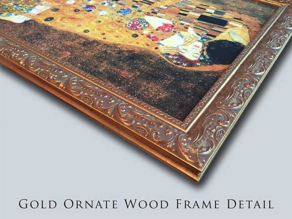 Gold Ornate Wood Framed Canvas Art N863