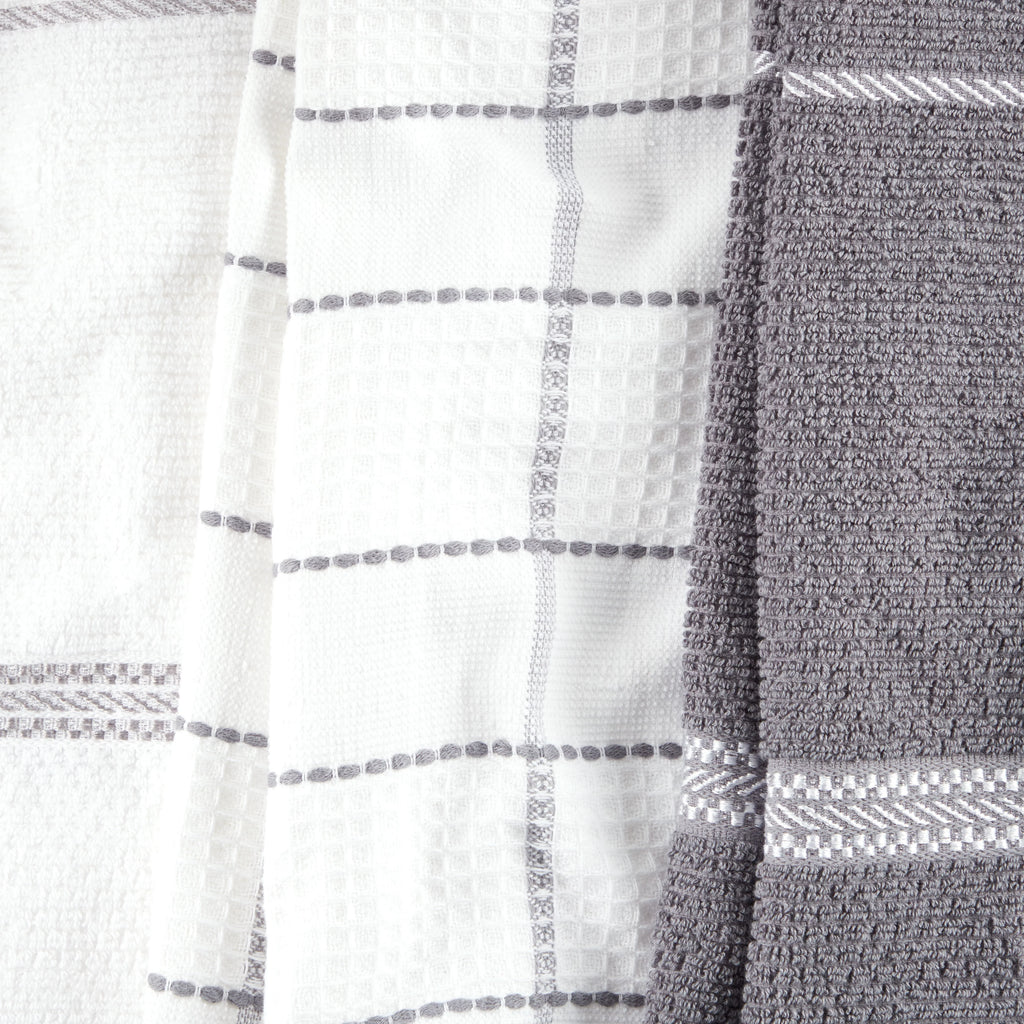 Grey Waffle Kitchen Towel Set 6-Pack T496156