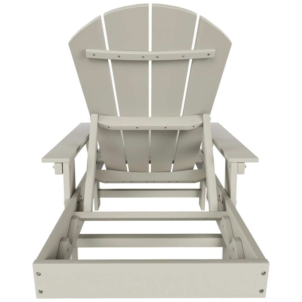 All Weather Poly Pool Outdoor Chaise Lounge Set with Side Table 3-Piece Sand B820111