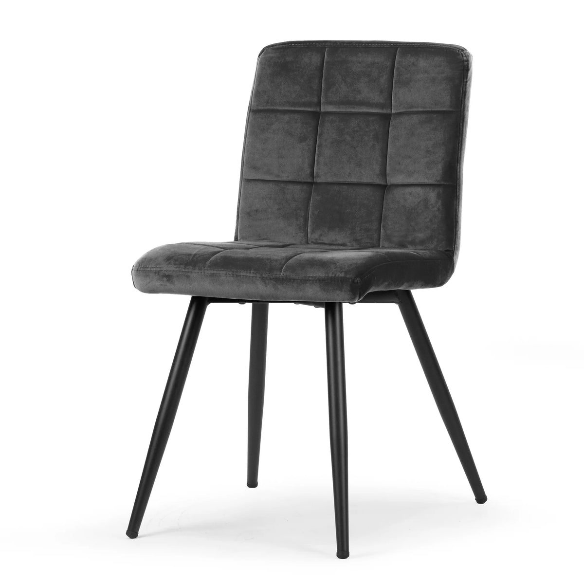 Black Velvet Dining Chair with Metal Legs Q1462