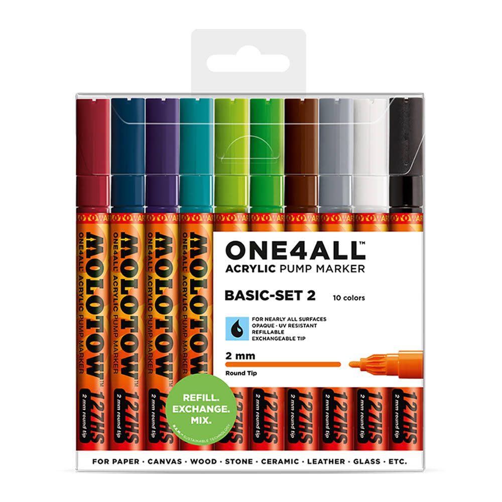 Acrylic Marker Basic Set 2 10 Colors T336