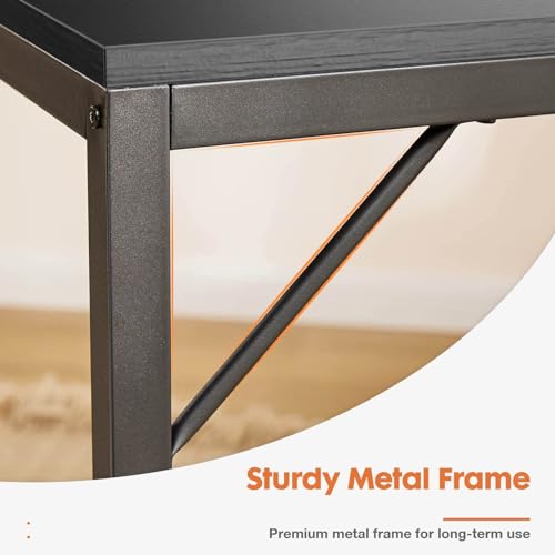 Modern Minimalist Writing Desk with 2 Drawers Storage Particle Board (40in) V933612