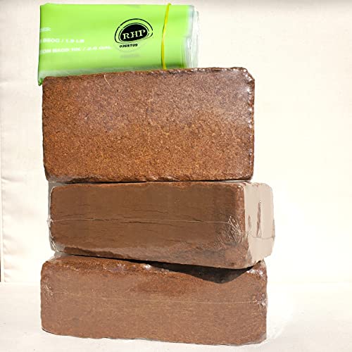 Coco Coir Bricks 5.5 Lbs Organic Compressed Coco Coir Soil Peat Blocks S48185