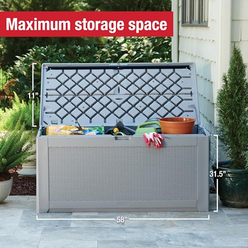 Extra Large Weather Resistant Resin Deck Box W2806