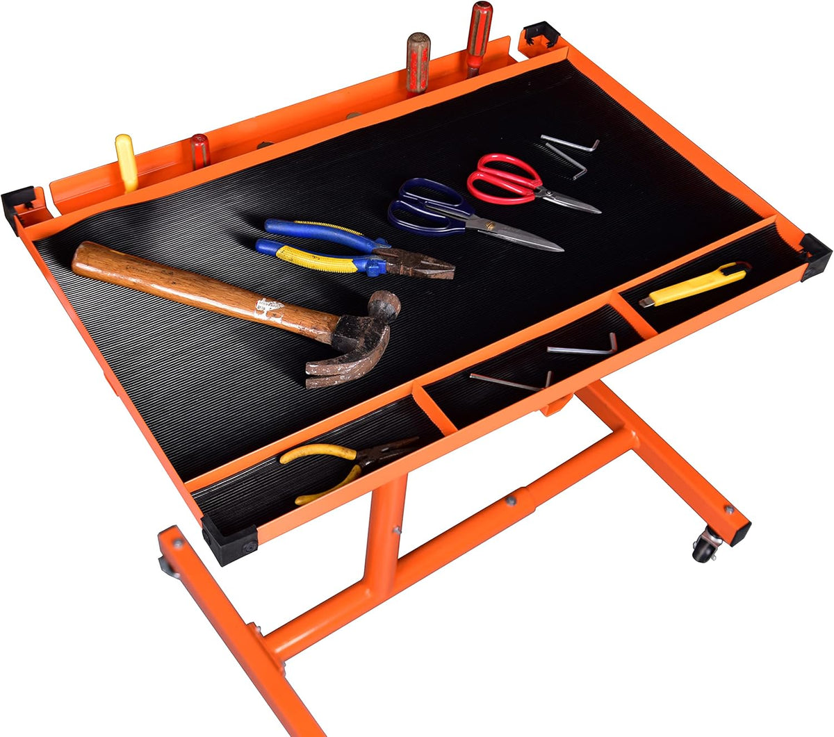 Orange Rolling Tool Tray With Drawer Work Table V833181