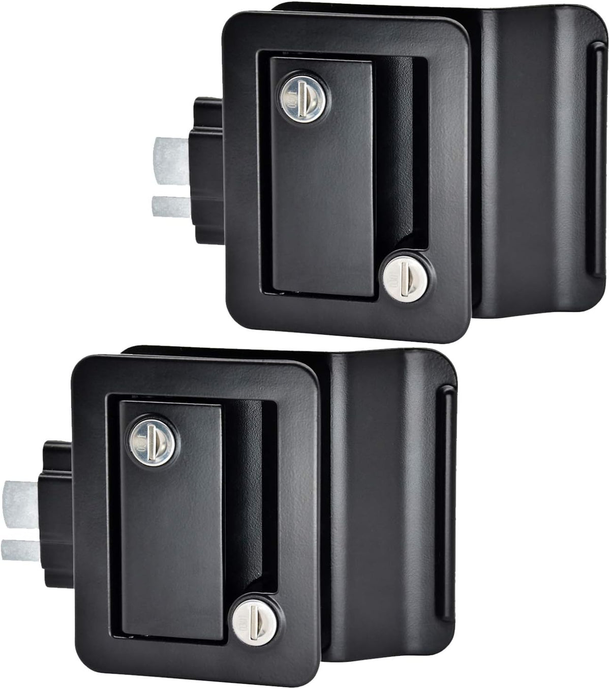 2 Pack Black Trailer Door Lock with Paddle Deadbolt Y254524