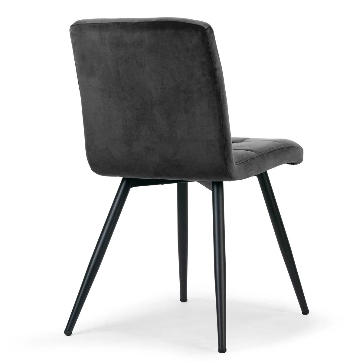 Black Velvet Dining Chair with Metal Legs Q1462