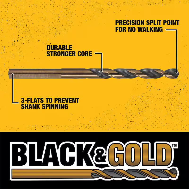 Black and Gold Drill Bit Set 14-Piece N1080