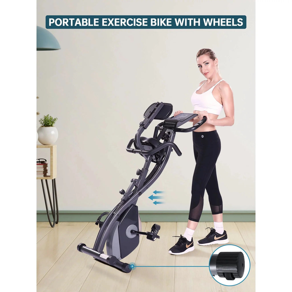 Folding Magnetic Stationary Exercise Bike P446