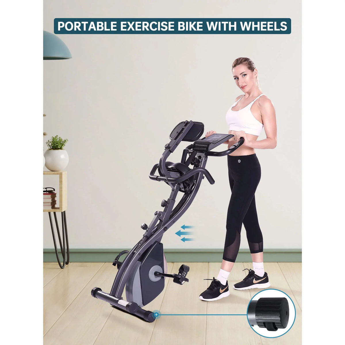 Folding Magnetic Stationary Exercise Bike P446