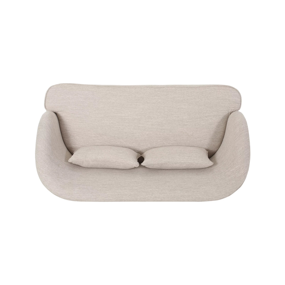 Beige Fabric Upholstered Loveseat with Hairpin Legs B726