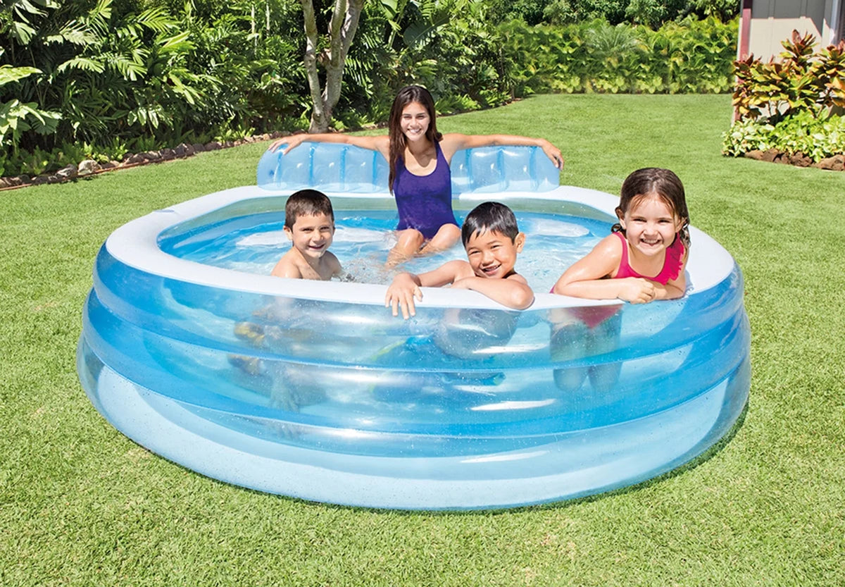 Inflatable Family Lounge Pool, 90" x 86" x 31" M250