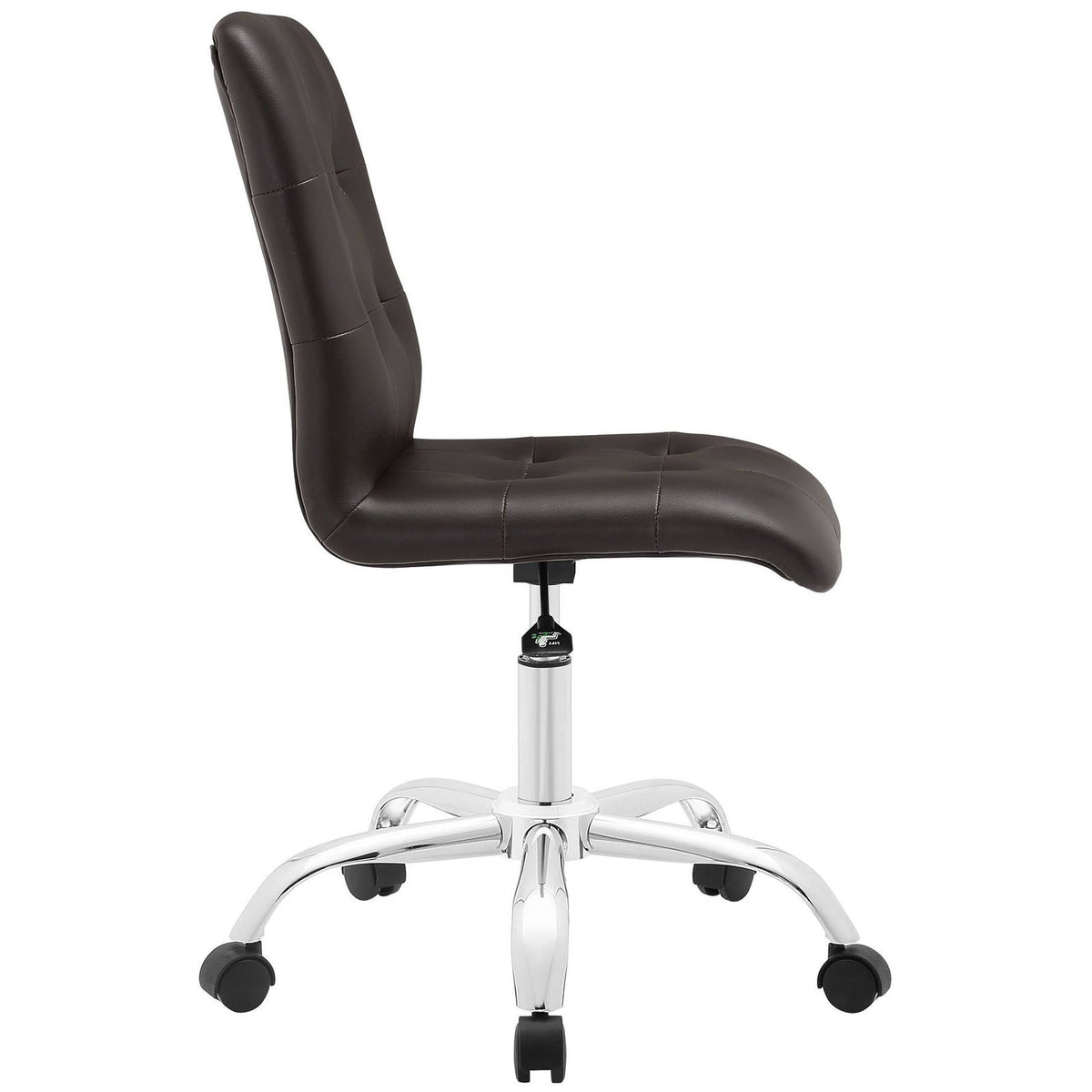 Brown Armless Mid Back Office Chair U264