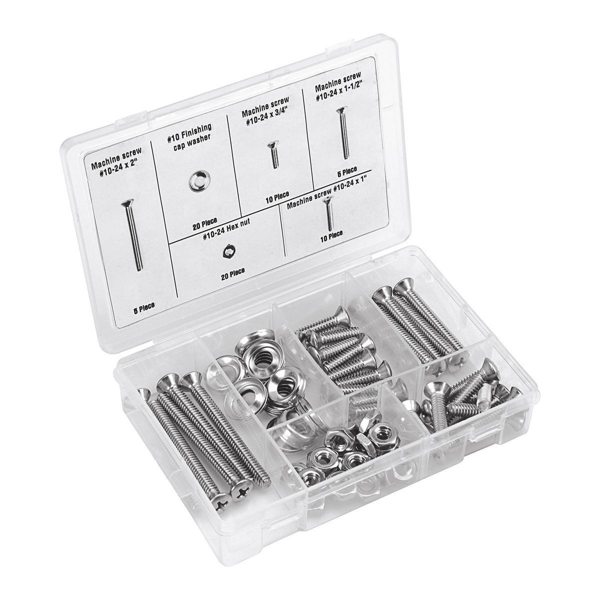 70 Piece Stainless Steel Machine Screw Kit Q778