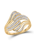 10kt Yellow Gold Round Diamond Fashion Ring 1/12 Cttw E62862