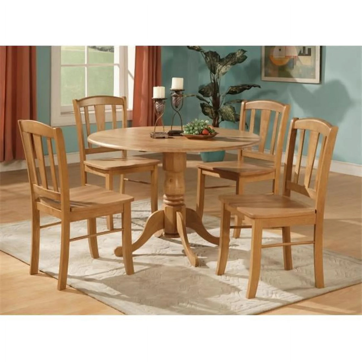 5 Piece Round Table and 4 Chairs Set B928066