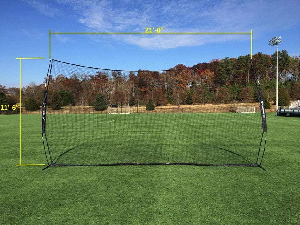 Lacrosse Backstop, 21' x 11' Collapsible Barrier Wall, Includes Travel Case E3391