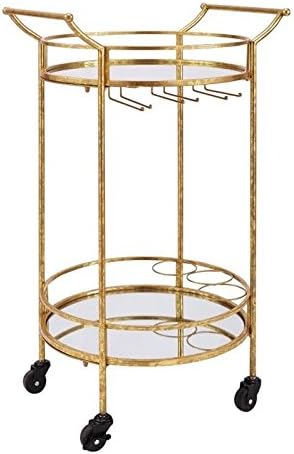 Gold Metal Bar Cart Q676268