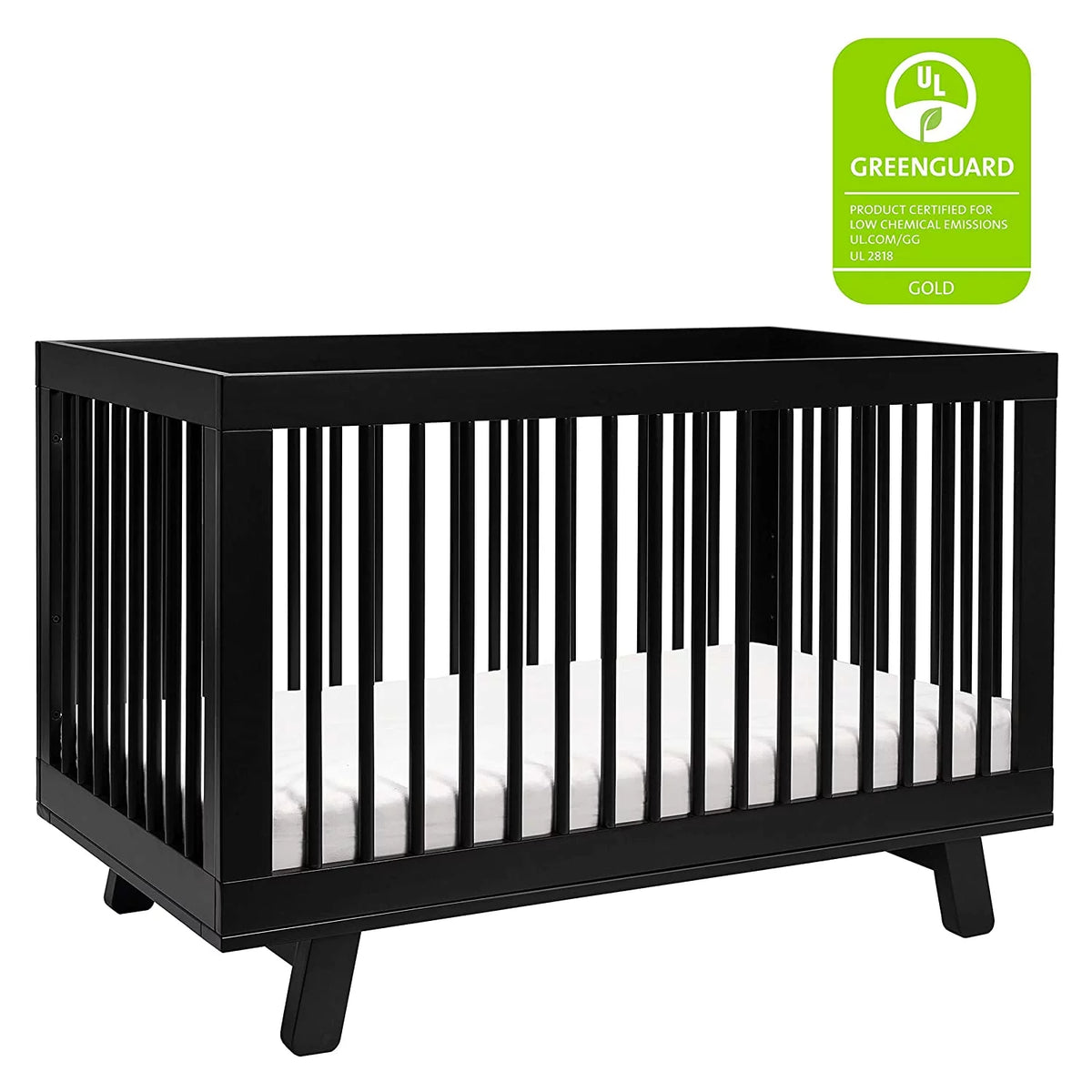 Black 3-in-1 Convertible Crib with Toddler Bed Conversion Kit G360416