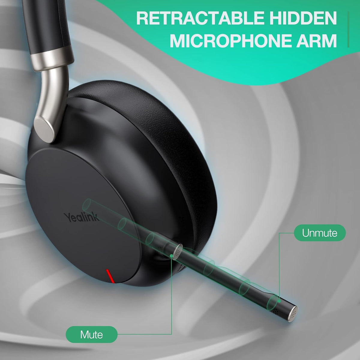 Black Wireless Bluetooth Headset with Noise Canceling Microphone E499