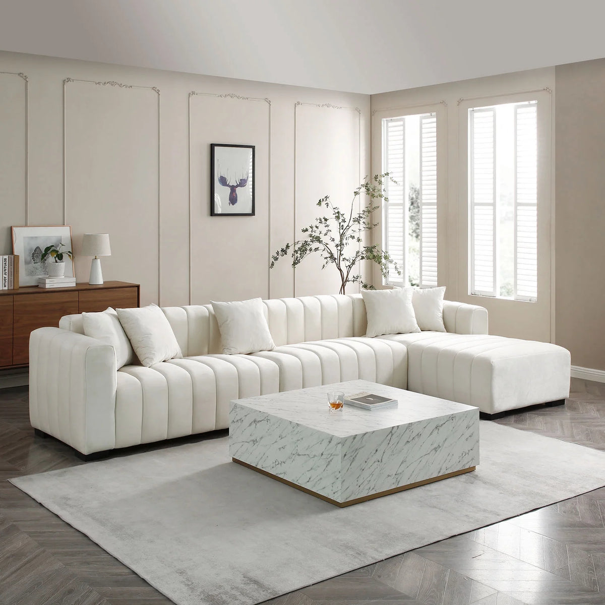 L-Shape Sectional Sofa with Right Chaise L770616