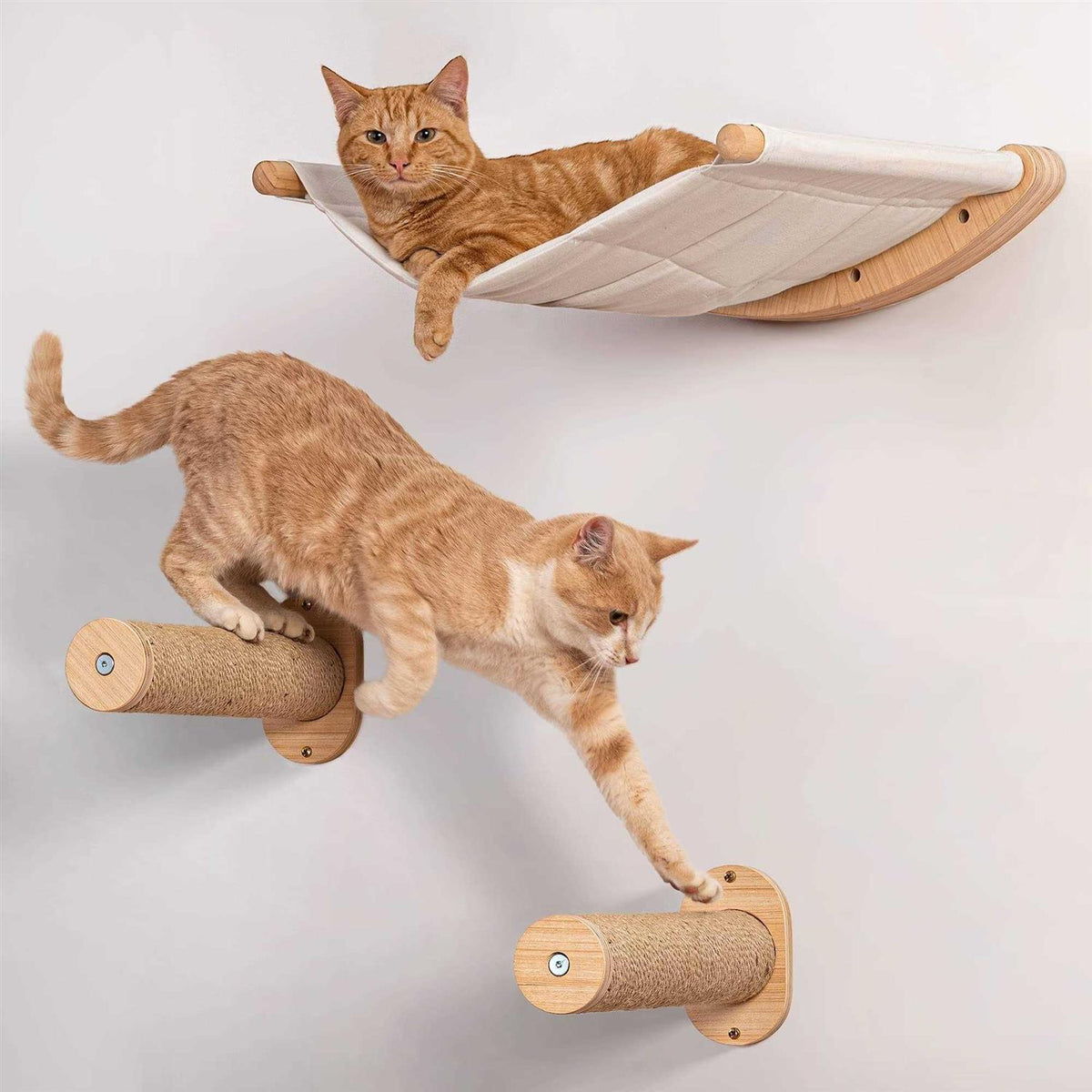 Wall Mounted Cat Hammock with Two Steps H324176